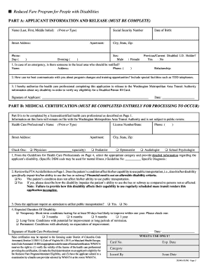 Reduced Fare Application for People with Disabilities