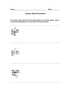Station Model Worksheet