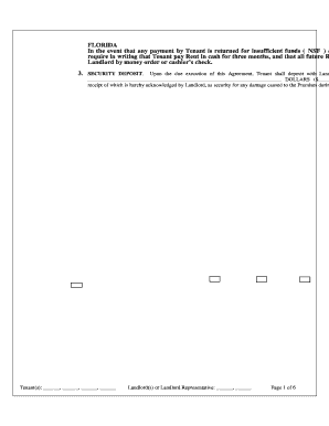 Florida Month-to-Month Rental Agreement