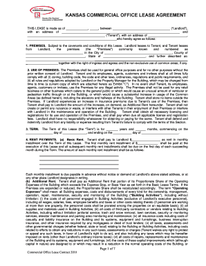 Kansas Commercial Office Lease Agreement