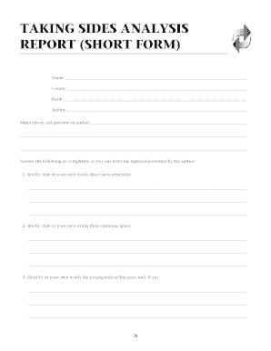 Taking Sides Analysis Report