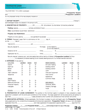 Florida Contract to Lease