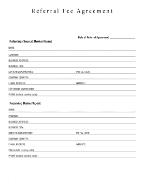 Referral Fee Agreement