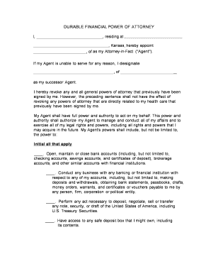 Durable Financial Power of Attorney