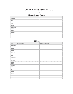 Residential Move-In/Move-Out Inspection Form