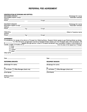 Referral Fee Agreement