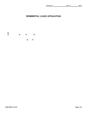 Residential Lease Application