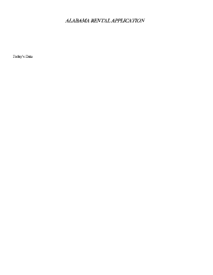 Alabama Rental Application