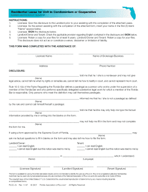 Florida Residential Lease Agreement