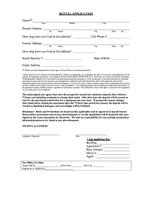 Rental Application Form