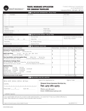 Travel Insurance Application