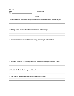 Science Homework Assignment on Sound
