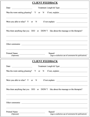Client Feedback Form