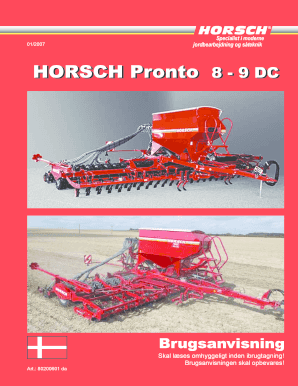 HORSCH Pronto 8-9 DC User Manual