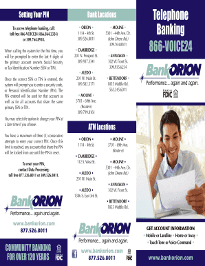 Telephone Banking Request Form