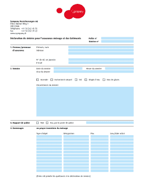 Déclaration de sinistre pour l’assurance ménage et des bâtiments