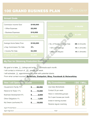 Real Estate Agent Business Plan Template