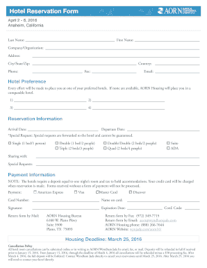 Hotel Reservation Form