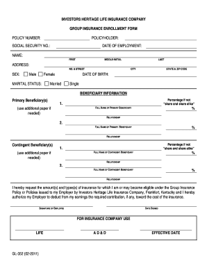 Group Insurance Enrollment Form