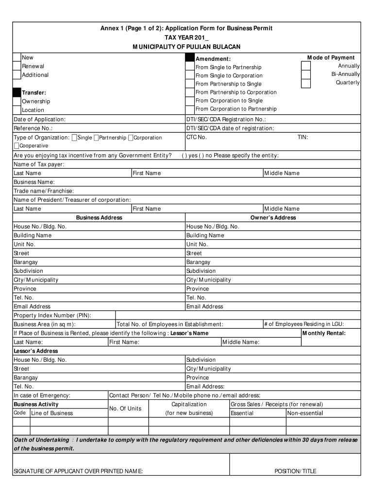 requirement for business permit Preview on Page 1