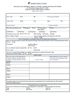 Application for Employment