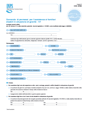 Domanda di permessi per l’assistenza ai familiari disabili in situazione di gravità