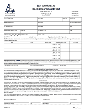 Social Security and Employer Identification Number Reporting Form