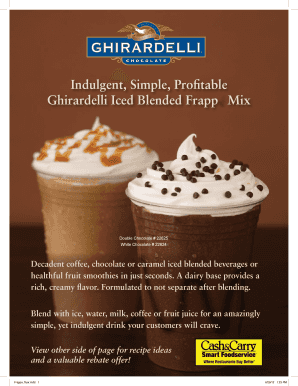 Ghirardelli Frappé Mix Rebate Form