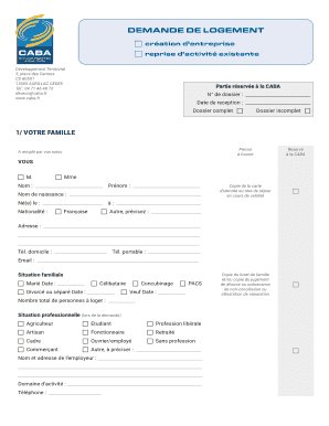 Demande de logement