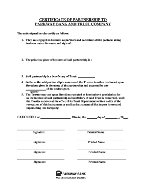 Certificate of Partnership