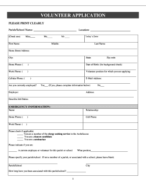 Volunteer Application Form