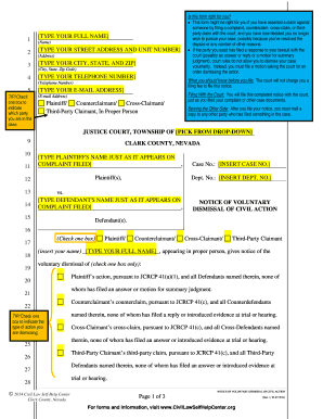 Notice of Voluntary Dismissal of Civil Action
