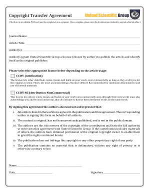Copyright Transfer Agreement