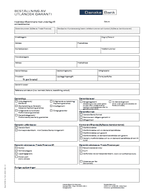 Bank Guarantee Application Form