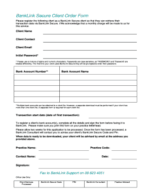 BankLink Secure Client Registration Form