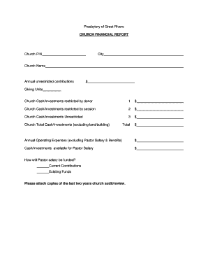 Church Financial Report