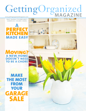 Getting Organized Magazine Subscription Form