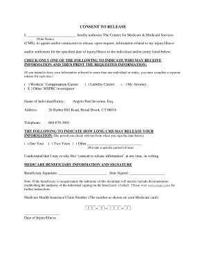 Consent to Release Medicare Information