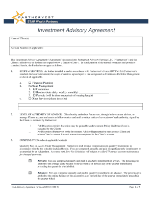 Investment Advisory Agreement