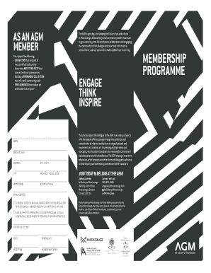 Art Gallery of Mississauga Membership Application