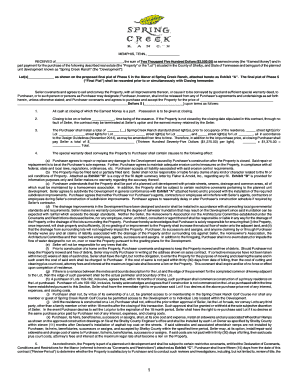 Tennessee Residential Purchase Agreement