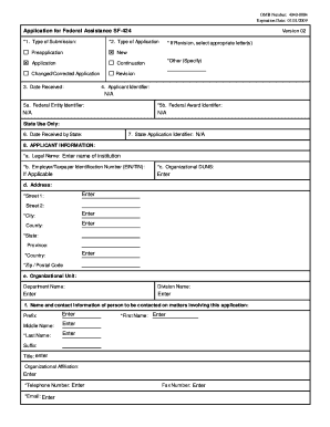 Application for Federal Assistance SF-424