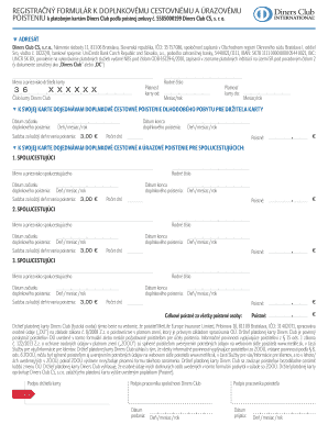 Diners Club Travel Insurance Registration Form