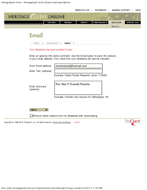 HeritageQuest Online Citation Download