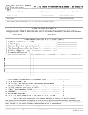 Iowa Inheritance/Estate Tax Return