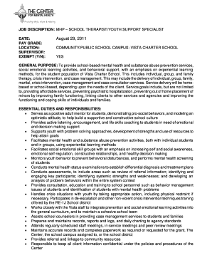 Behavior contract template for adults mental health - JOB DESCRIPTION MHP SCHOOL THERAPISTYOUTH SUPPORT SPECIALIST - centermh