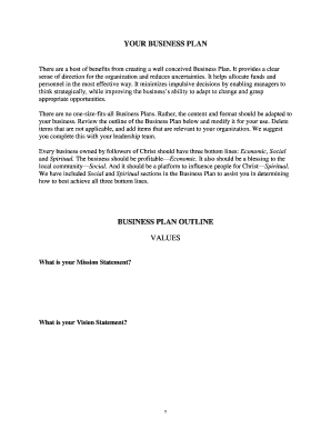 Business Plan Template