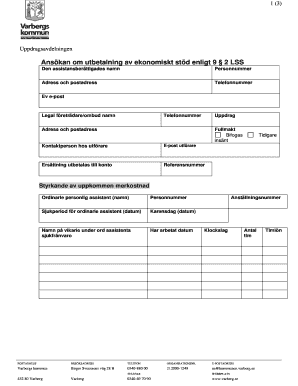 Swedish Personal Assistance Compensation Application