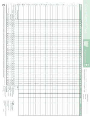 Group Record Sheet Progress in Maths 8