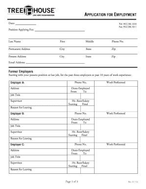 Application for Employment